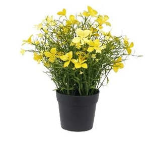 Artificial Potted Celandine Wild flower Bush - Yellow