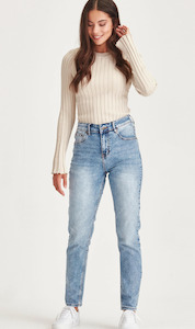 Jeans: Kaitlin - Jean Blue No Rips