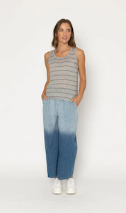 Anthe Top | Grey Stripe