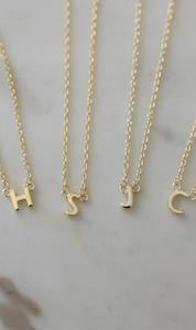 Sale: Little Letter Necklace Gold