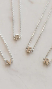 Little Letter Necklace Silver