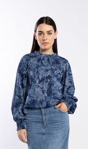 Karin Blouse | Blue Paisley