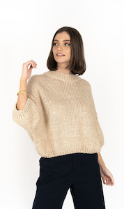 Knitwear: Alora Top | Wheat
