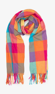 Rainbow Check Scarf