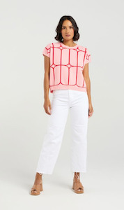 All In Stock: Sedgewick Knit | Blush Trellis