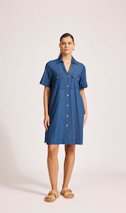 Melenia Denim Shirt Dress | Indigo