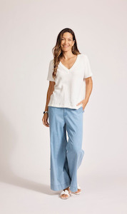 Knitwear: Artemis V Knit Top | White