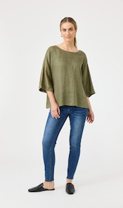 Studio Relaxed Top | Khaki