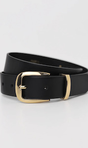 Accessories: Franca Leather Belt | Black