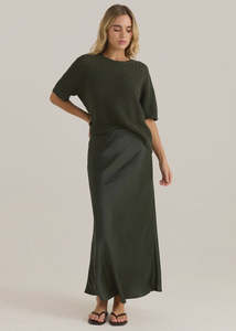 Skirts: Jasper Slip Skirt OLIVE