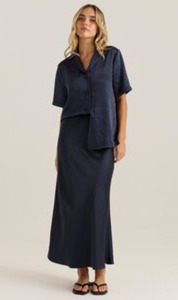 Skirts: Jasper Slip Skirt NAVY