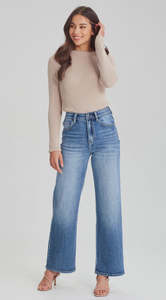 Jeans: Wendy Wide Leg Jean | Denim Blue