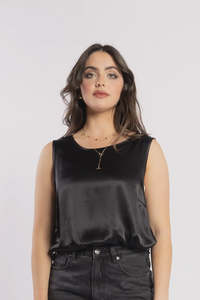Tops: Chemise Top | Black
