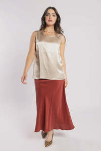 Tops: Chemise Top | Champagne