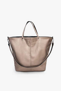 Hartley Reversible Tote Bag | Black & Antique Gold
