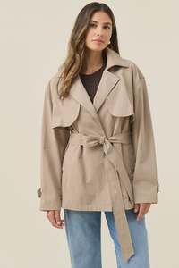 All In Stock: Farida Cropped Trench