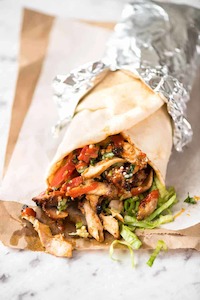 Lamb Kebab Roll - Curry Guru Tweed Street