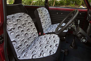 ON SALE - Mustache - Classic Mini Front Seat Covers