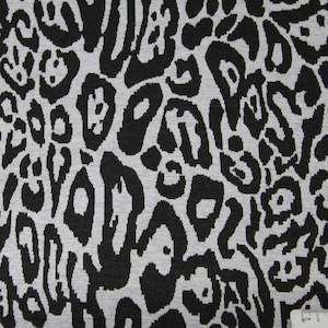 Rayon: Knitted Ponti - Black/Grey Leopard print