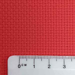 Fabric Black: Aida Cotton Xmas Red 14 Count FQ