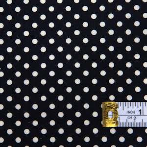 Fabric Black: Venaria Spots - Cotton Fabric