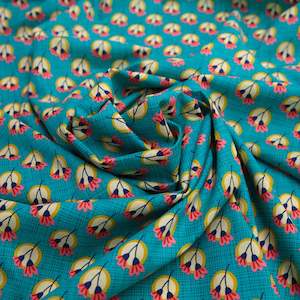 Fabric Blue: Valentia Teal Cotton Fabric