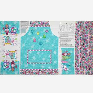 Merry and Bright - Child's Apron Panel