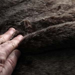 Fabric: Faux Fur Squares - Chocolate