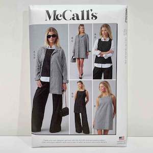 Mccalls Sewing Patterns: Misses Top, Dress, Jacket and Pants