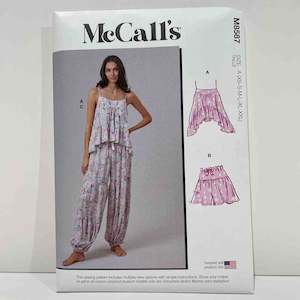 Mccalls Patterns Tops: M8587 Misses Top, Shorts and Pants