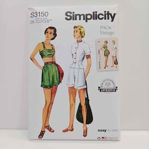 Simplicity Patterns New Releases: S3150 Misses Jacket, Shorts