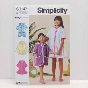 Simplicity Patterns New Releases: S3147 Childrens and Girls Hooded Top