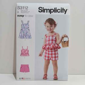 Simplicity Patterns Children: S3112 Toddlers Dress, Top and Shorts