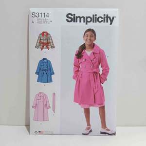 S3114 Girls Trench Coat