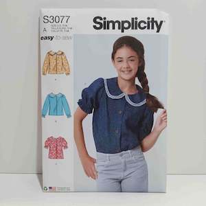 Simplicity Patterns Children: S3077 Girls Tops