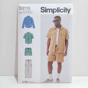 Simplicity Patterns Mens: S3110 Men's Shirts, Shorts and Pants
