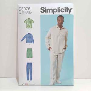 Simplicity Patterns Mens: S3076 Men's Tops, Shorts and Pants