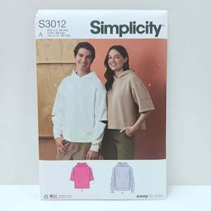 Simplicity Patterns Mens: S3012 Unisex Hoodies