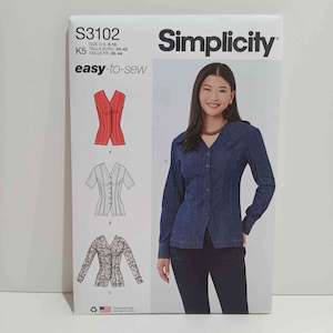 Simplicity Patterns Tops: S3102 Misses Shirt