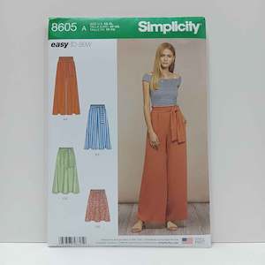 Simplicity Patterns Pants: S8605 Misses Skirt and Pants
