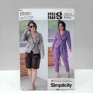 Simplicity Patterns Mimi G Style: S9381 Misses and Women's Jacket, Pants, Shorts
