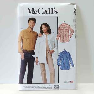 Mccalls Patterns Tops: M8615 Unisex Shirts