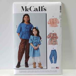 Mccalls Patterns New Arrivals: M8618 Childrens and Girls Top, Dress and Pants