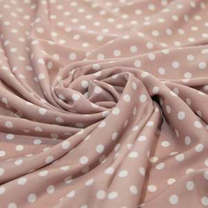 Fabric New Arrivals: Printed Rayon Spot - Taupe