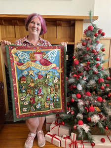 Craft Cotton Fabrics: Be of Good Cheer Xmas Panel
