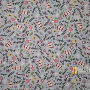 Craft Cotton Fabrics: Fairy Garden - Garden Blue