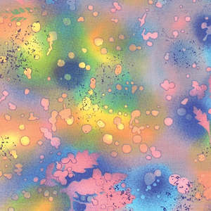 Craft Cotton Fabrics: Fossil Fern - Rainbow