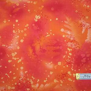 Craft Cotton Fabrics: Fossil Fern - Fire