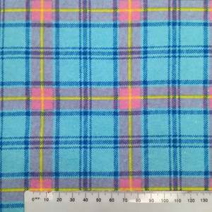 Fabric New Arrivals: Printed Cotton Wincyette - Blue Check