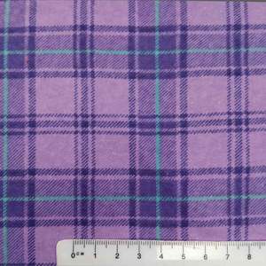 Fabric New Arrivals: Printed Cotton Wincyette - Purple Check